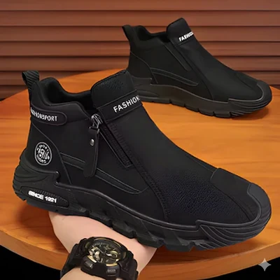 Men's Hiking Shoes with Side Zipper – Durable Outdoor and Trekking Shoes
