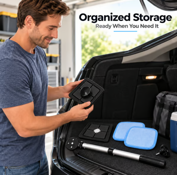 Magnetic Car Window Cleaner with Double-Sided Magnet