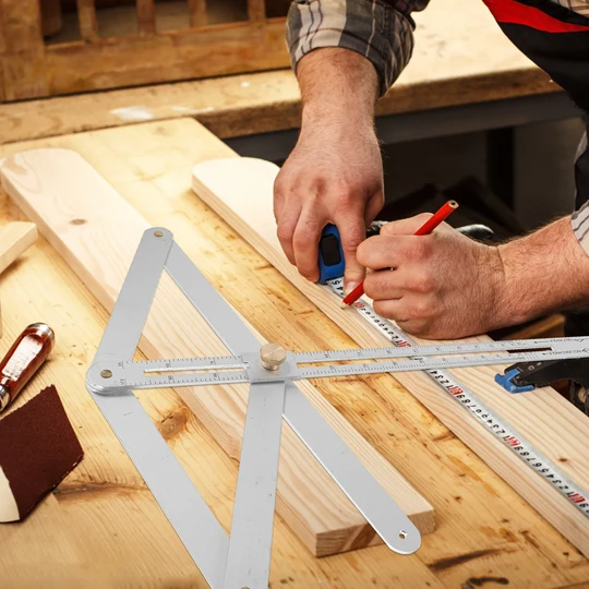 Precision ruler: Professional multi-angle protractor for construction