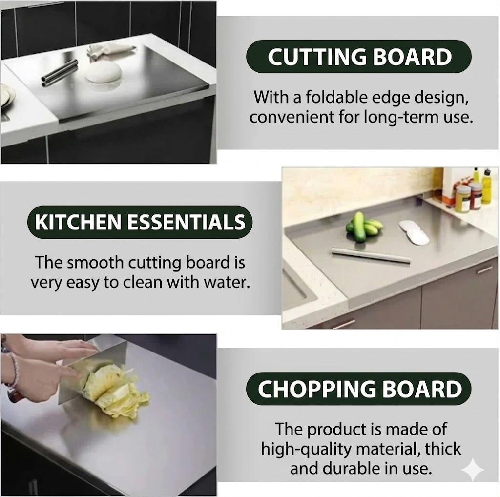 Stainless Steel Cutting Board for the Kitchen Counter