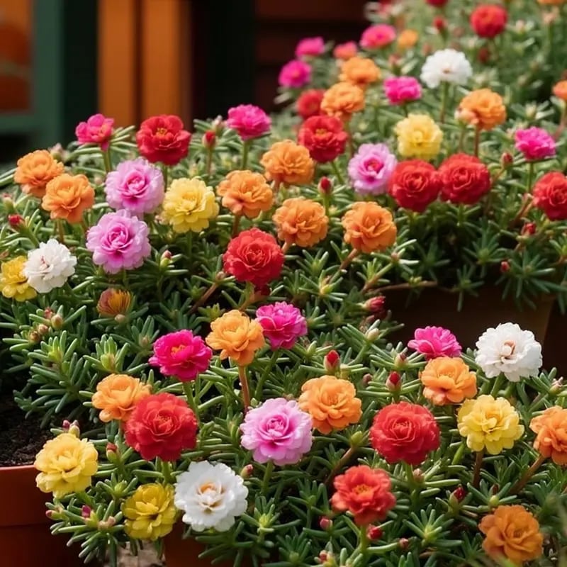 🌸 1000 Moss Rose Seeds Mix – 🌿 Purslane / Sun Roses