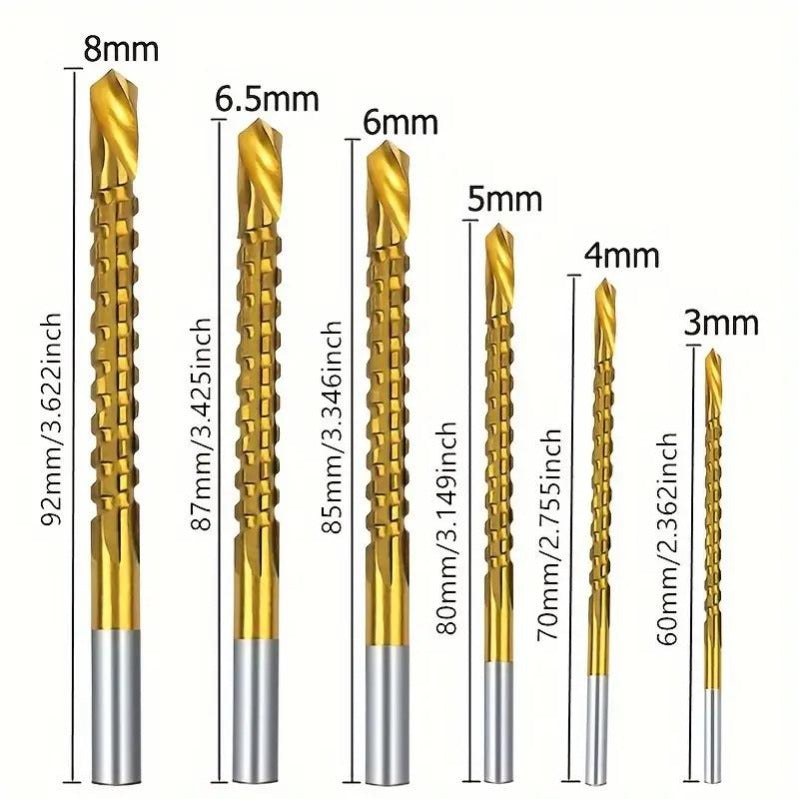 Titanium-coated drill bit set – Durable HSS metal drill bits for wood, plastic, and metal