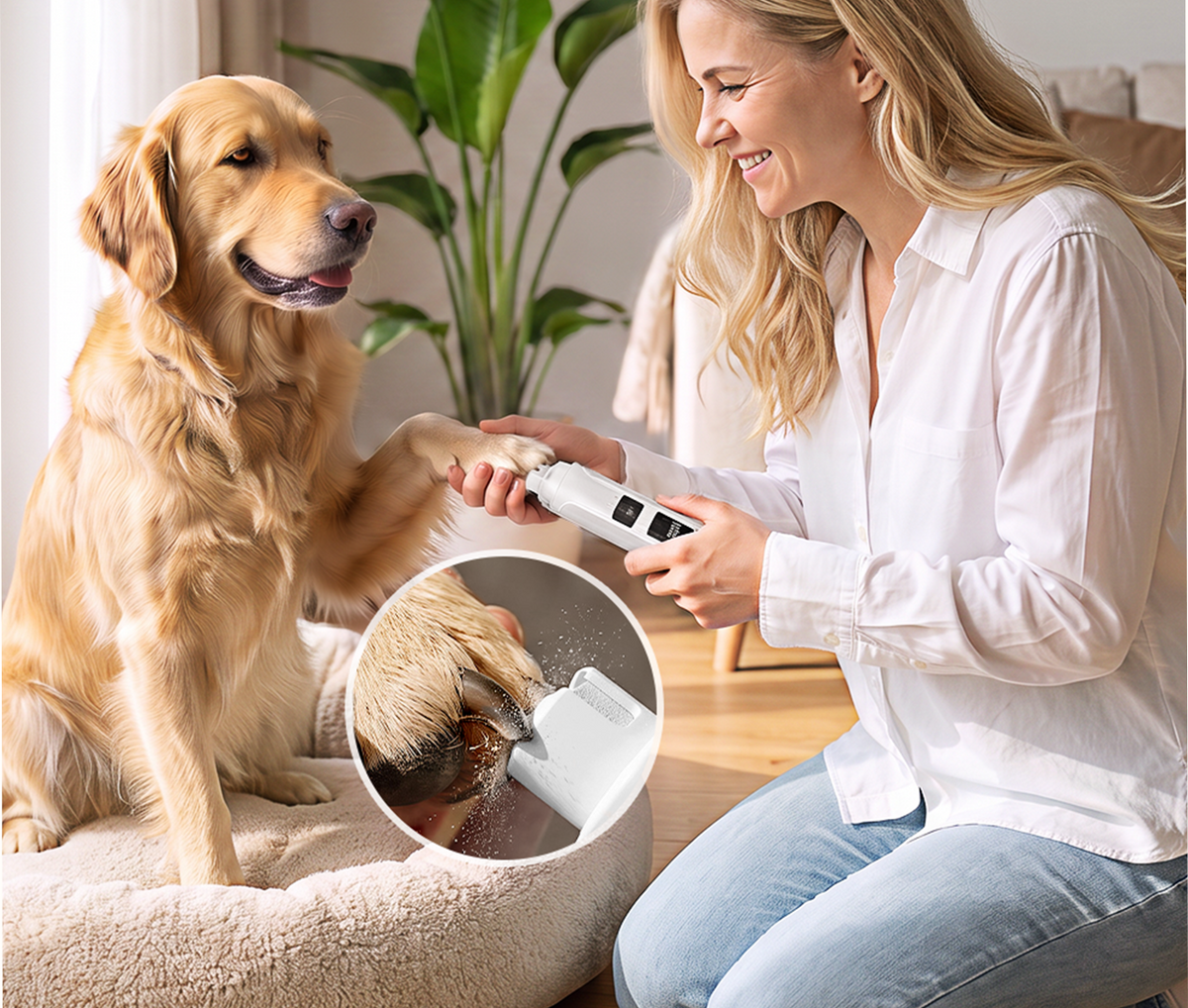 Electric Pet Nail Grinder with LED Power Indicator