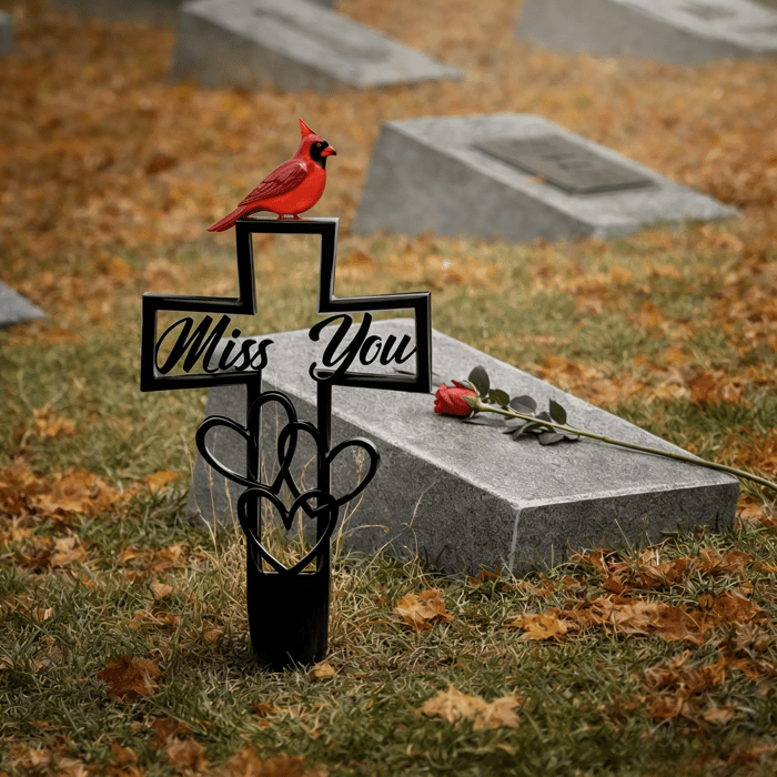 🐦💖 Metal Memorial Plaque for Cemetery ✝️