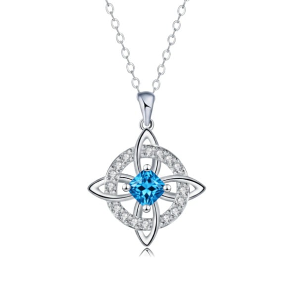 Mystical Witch's Knot Necklace with Birthstone