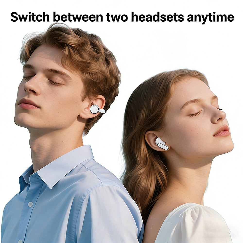 2-in-1 Wireless Bluetooth Headphones with Ear Hooks and Earbuds – 30 Hours Playtime