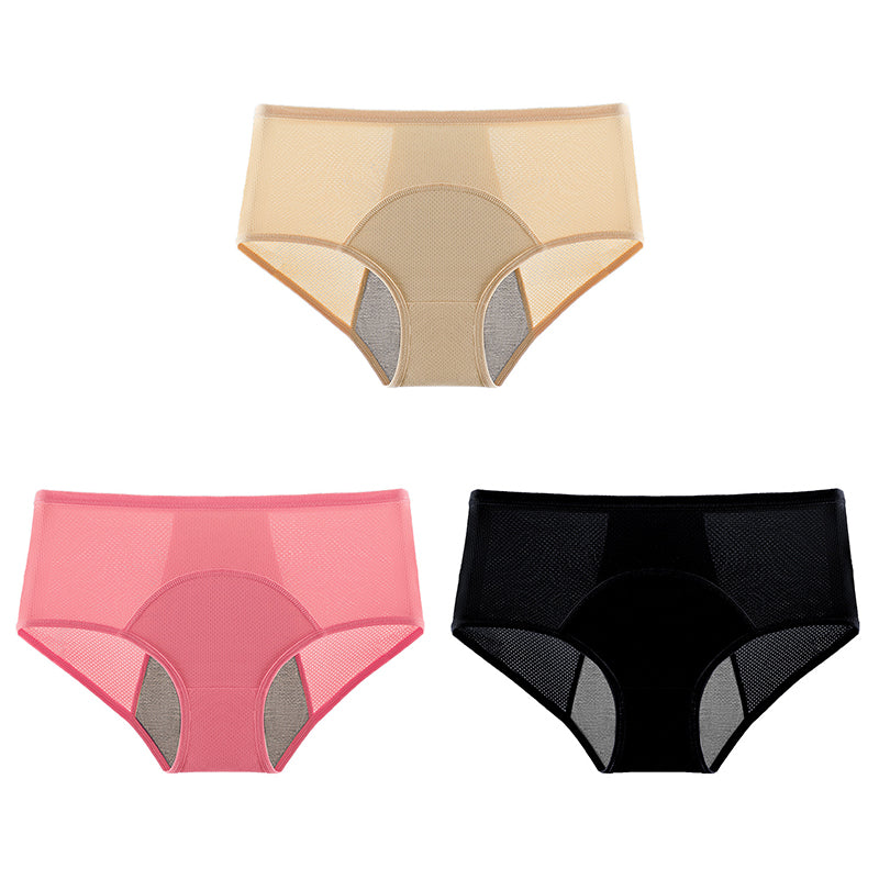 High-Waisted Leakproof Period Underwear with Front and Back Protection – Effective Side-Leakage Prevention