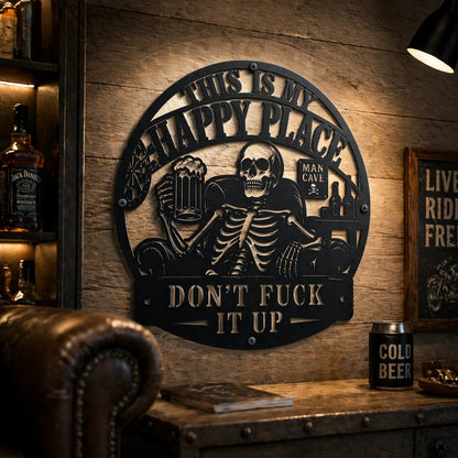 💀🍺 "This is my happy place": Fun decoration for a space exclusively for men