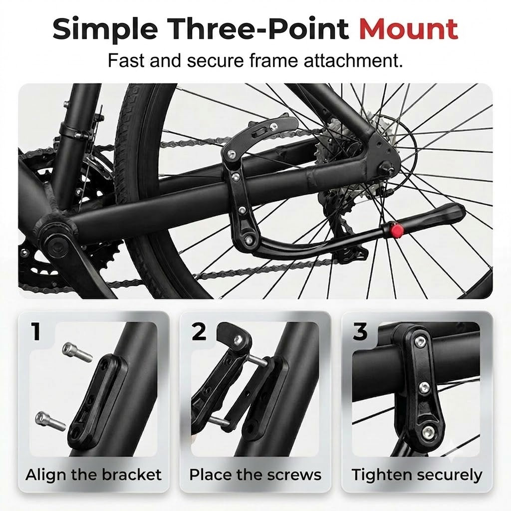 🚲 Adjustable Bike Kickstand | Suitable for 24-29 Inch Bicycles