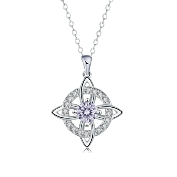 Mystical Witch's Knot Necklace with Birthstone