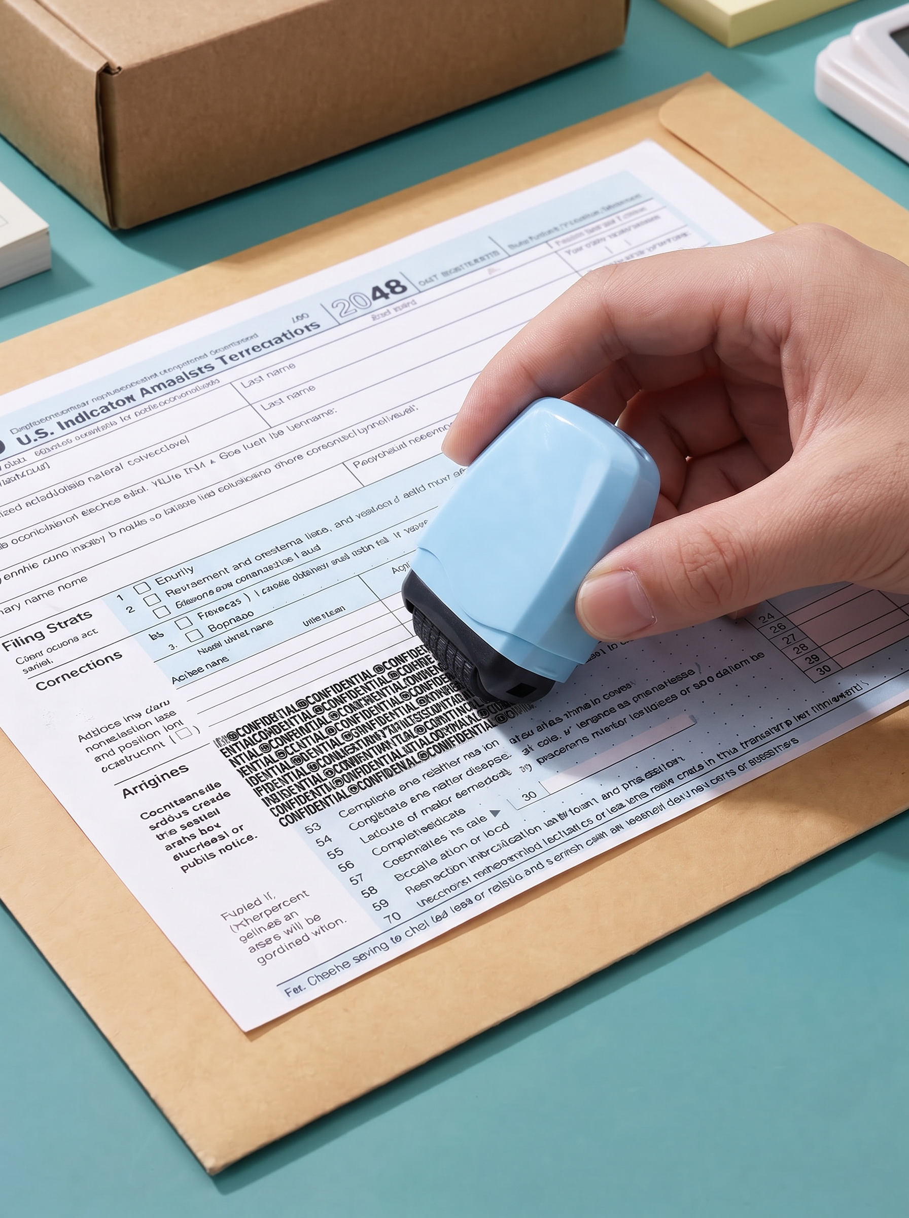 📢📢 50% OFF!! ⏰ Stop tearing your letters to shreds like a rabbit in a cardboard factory! 🐰📦 This compact and portable identity theft protection roller features a coverage width of up to 17mm, letting you hide all sensitive information in a single swipe!
