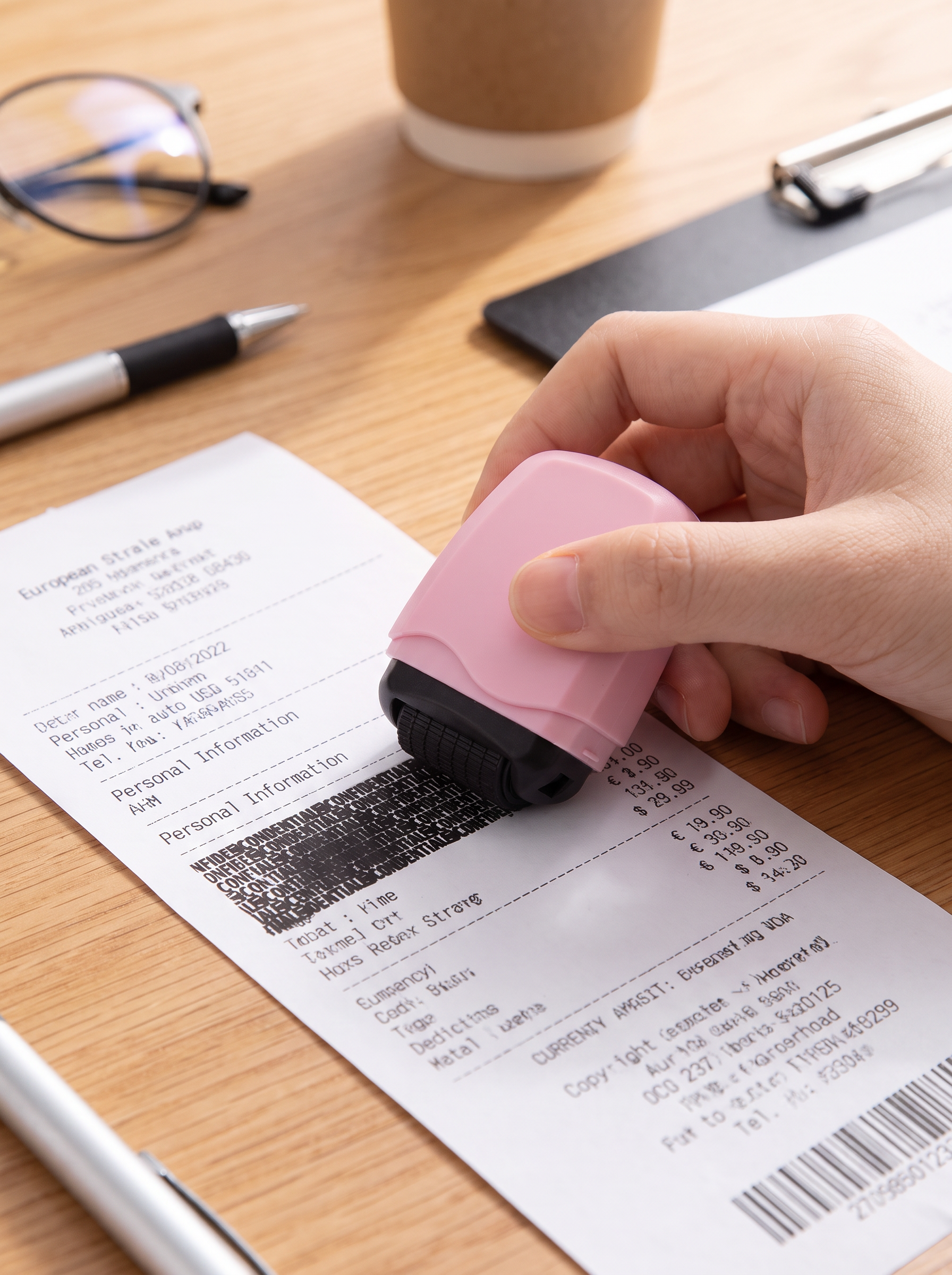 📢📢 50% OFF!! ⏰ Stop tearing your letters to shreds like a rabbit in a cardboard factory! 🐰📦 This compact and portable identity theft protection roller features a coverage width of up to 17mm, letting you hide all sensitive information in a single swipe!