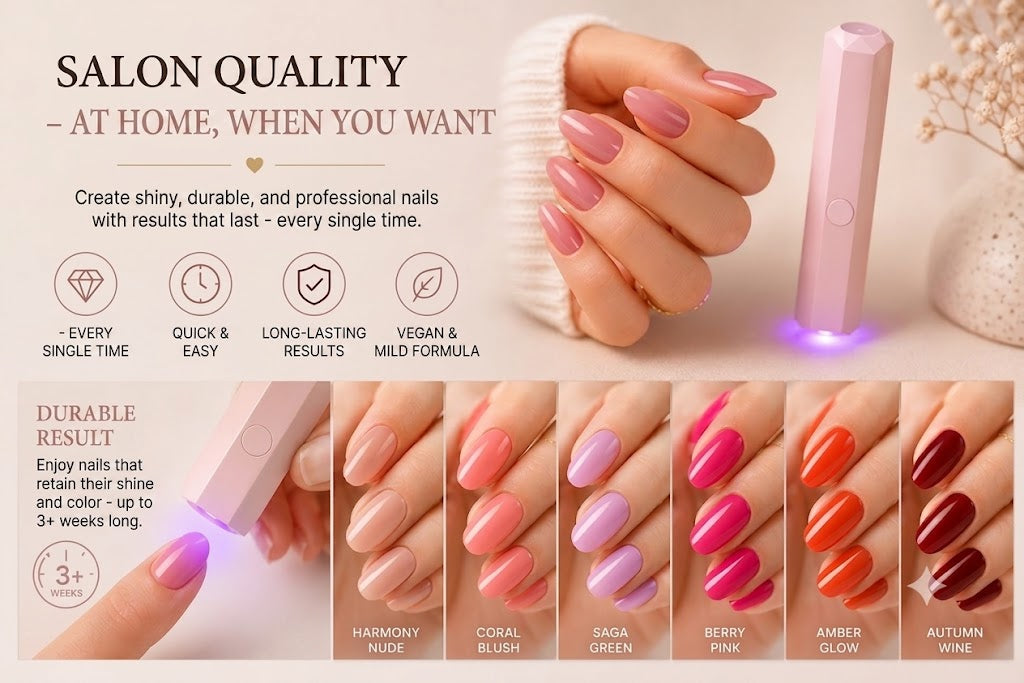SalonPen – 3-in-1 Nail Polish Pen (with UV Light) – Set of 6