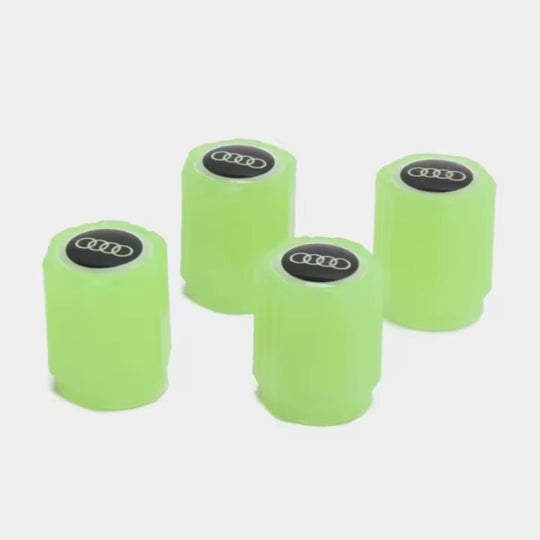 Luminous Valve Caps with Car Logo - Universal - Set of 4