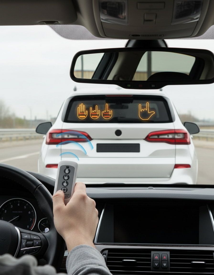 Illuminated hand-shaped car lights
