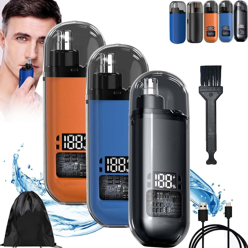 Nose & Ear Hair Trimmer - USB-C Rechargeable (Waterproof & Painless)