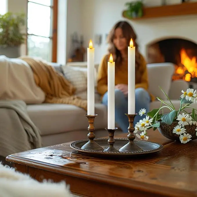 Atmospheric Rechargeable LED Candles with Remote Control & Timer