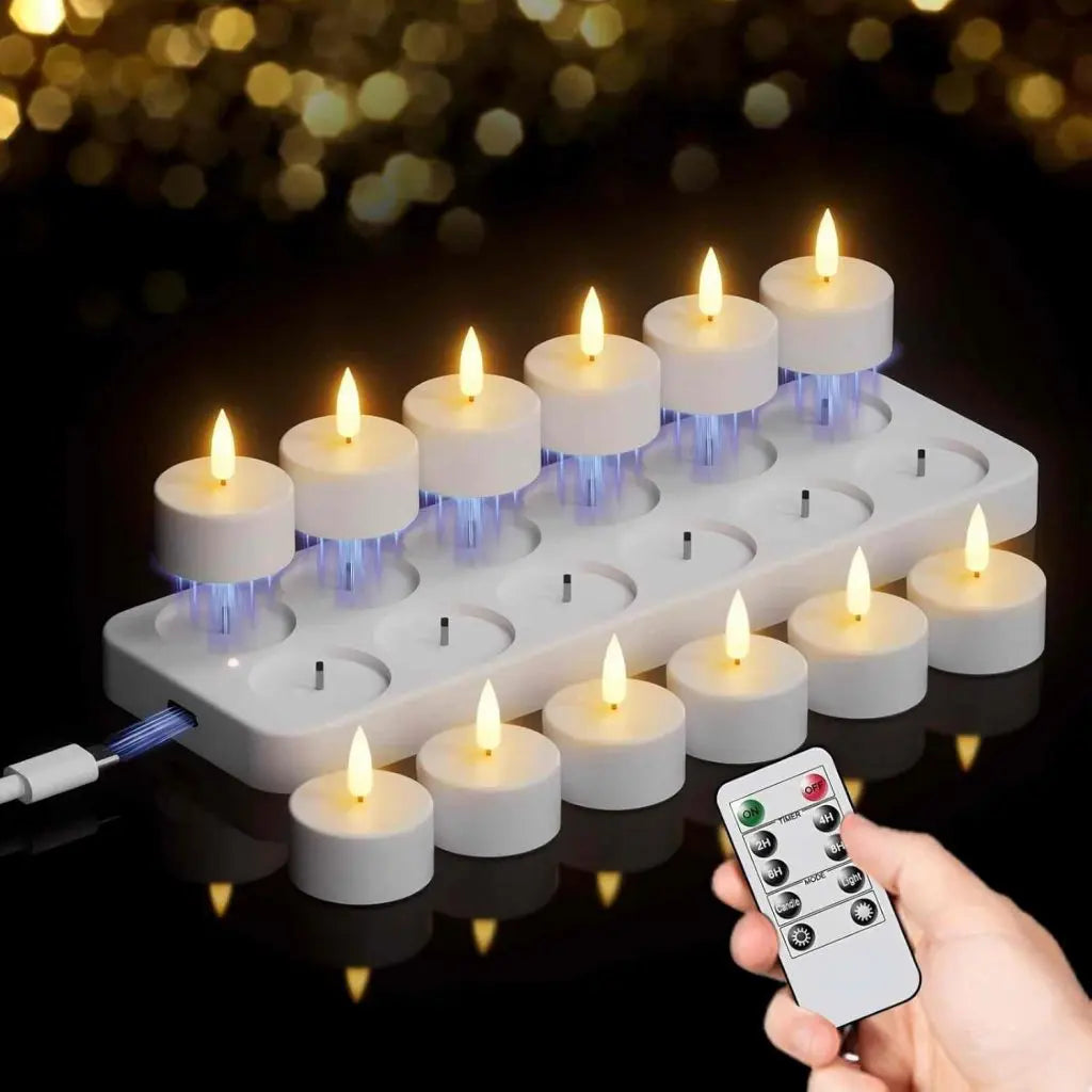 Rechargeable LED Candles with Remote Control