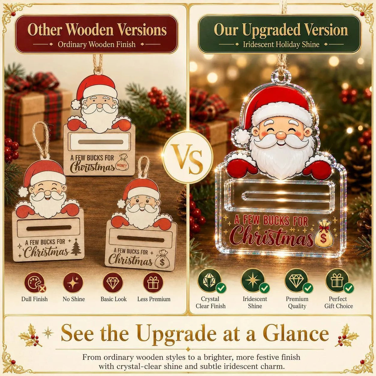 Crystal Clear Christmas Tree Ornaments