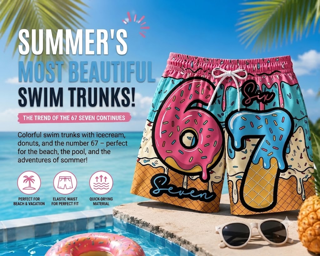 🍦Ice Cream and Donuts Print Shorts / Shorts with Ice Cream and Donut Pattern🍩