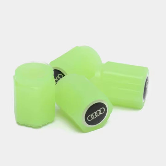 Luminous Valve Caps with Car Logo - Universal - Set of 4