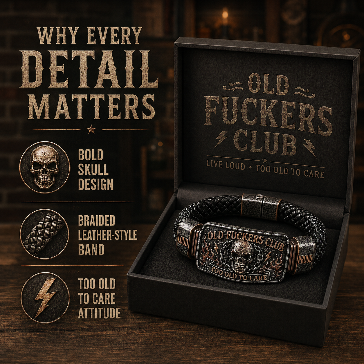☠️ Old Guys Club & Wild & Free 🪓 | 2026 Limited Edition Vintage Bracelet