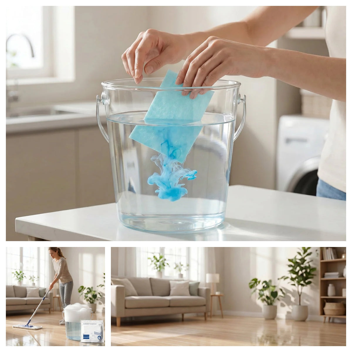 Water-Soluble Floor Cleaning Sheets