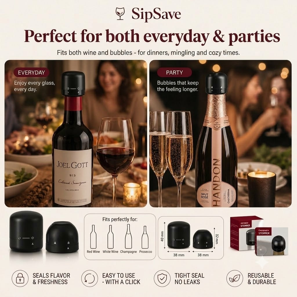 SipSave – Wine and Champagne Stoppers