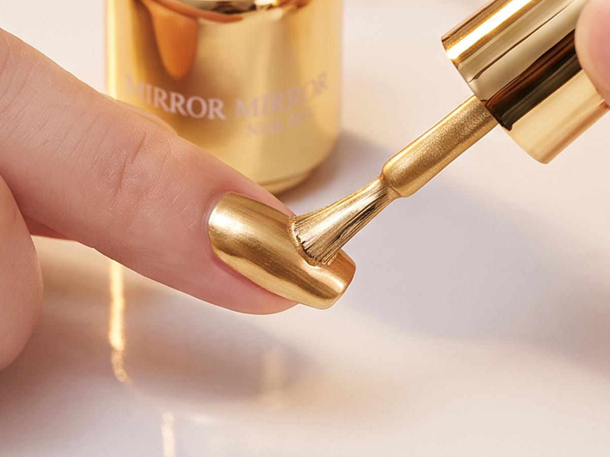 Shiny Metallic Mirror-Effect Nail Polish