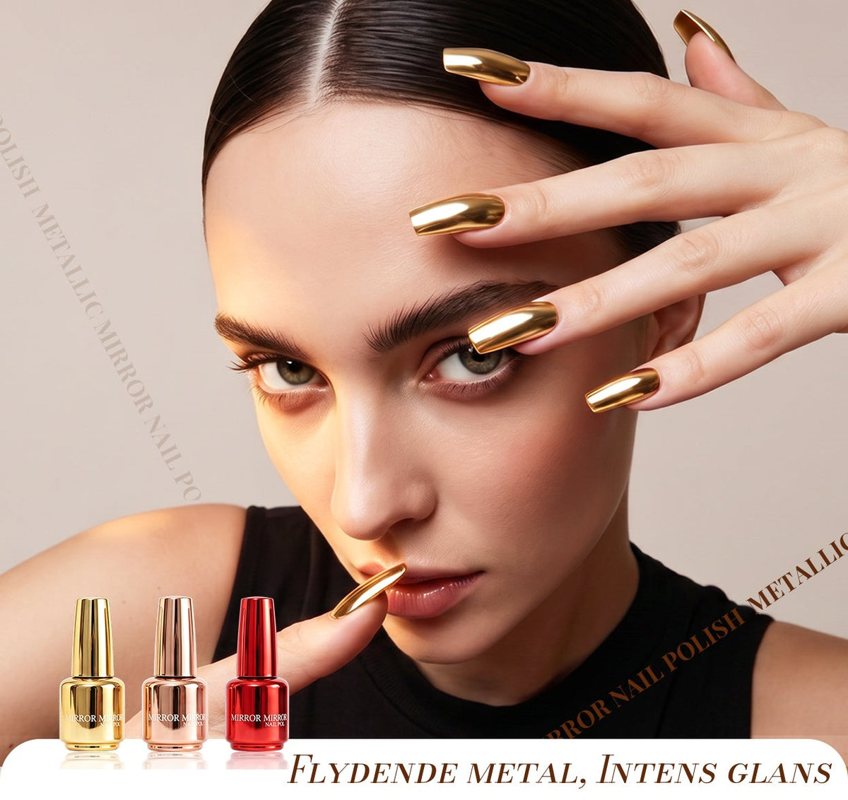 Shiny Metallic Mirror-Effect Nail Polish