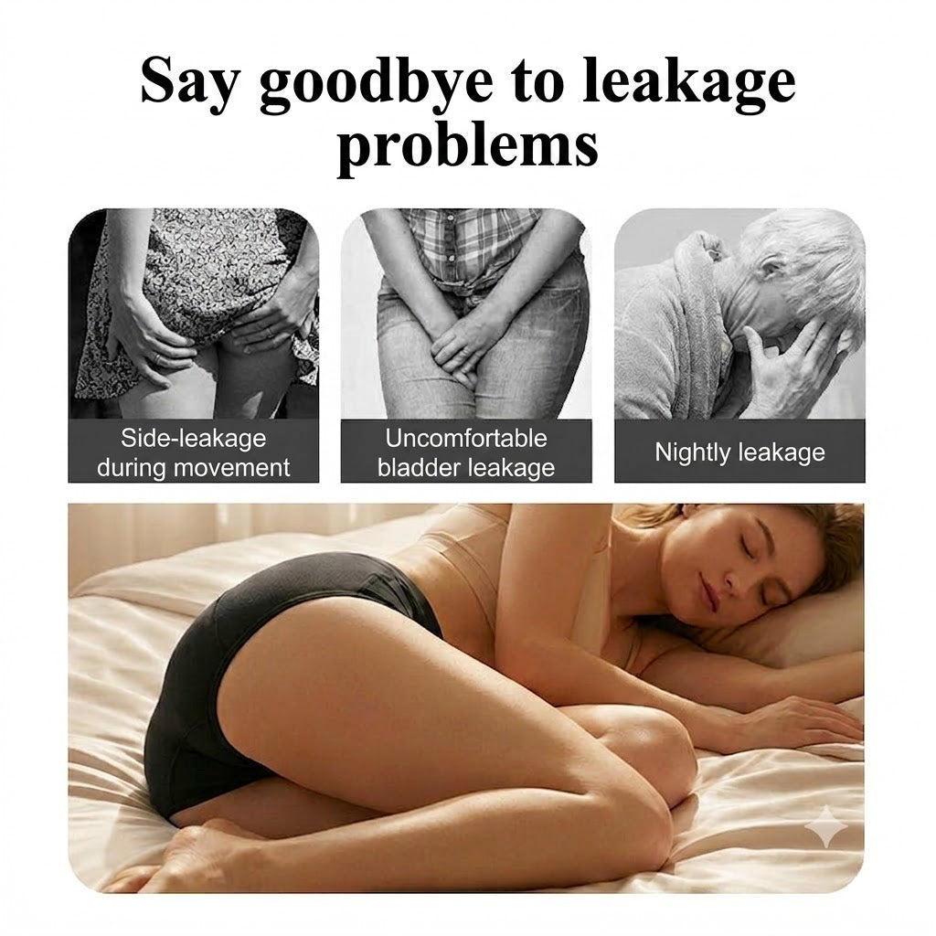 High-Waisted Leakproof Period Underwear with Front and Back Protection – Effective Side-Leakage Prevention