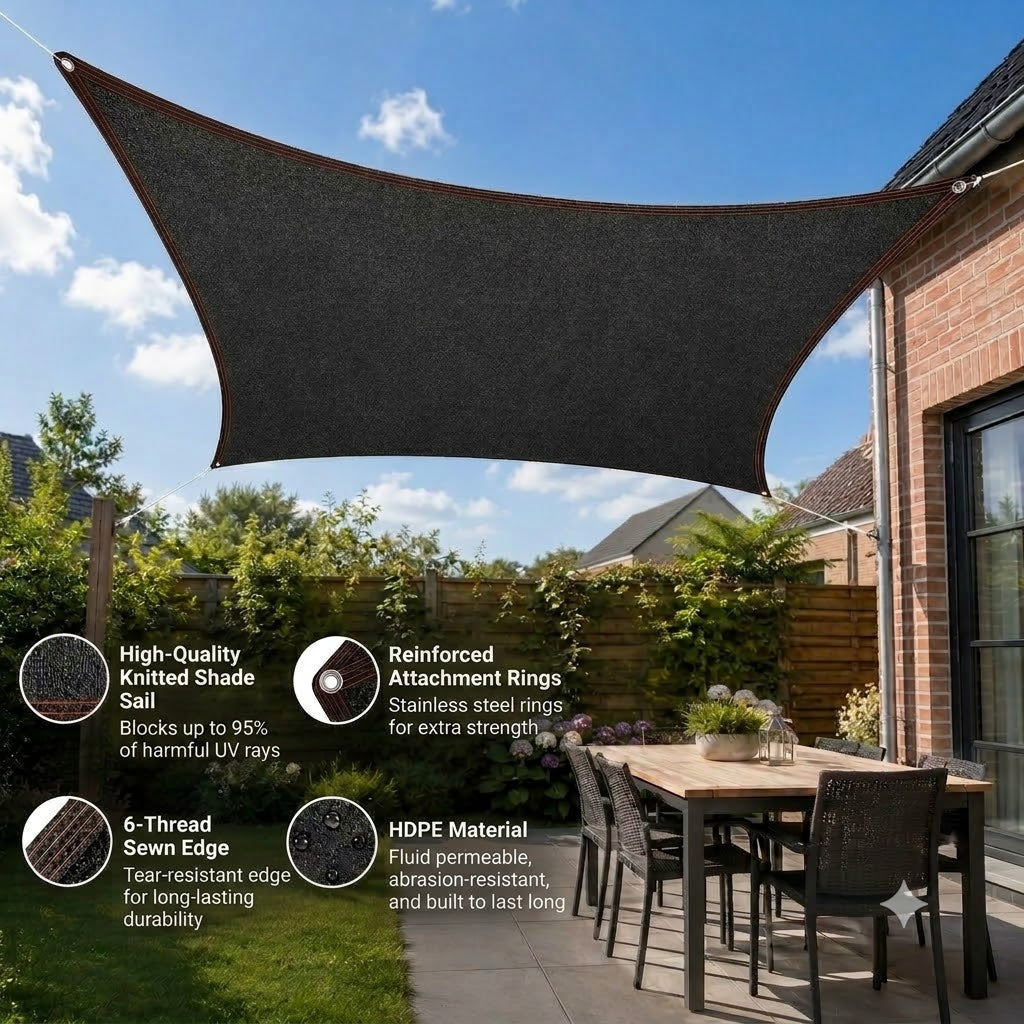 SunChill™ | Premium HDPE Shade Sail for Cool Shade and UV Protection