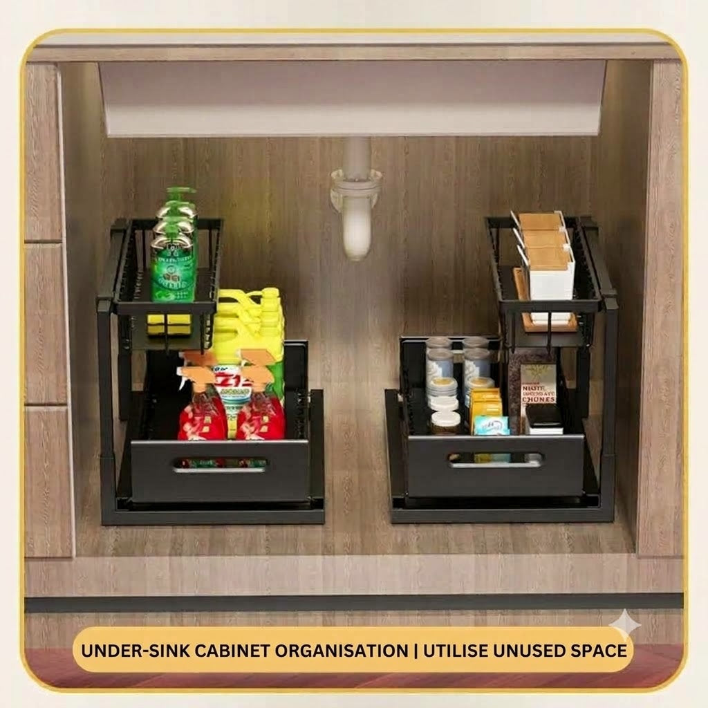 2-Tier Pull-Out Under-Sink Organizer