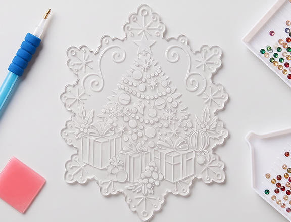 6-Piece DIY Diamond Painting Set for Christmas Ornaments & Decor