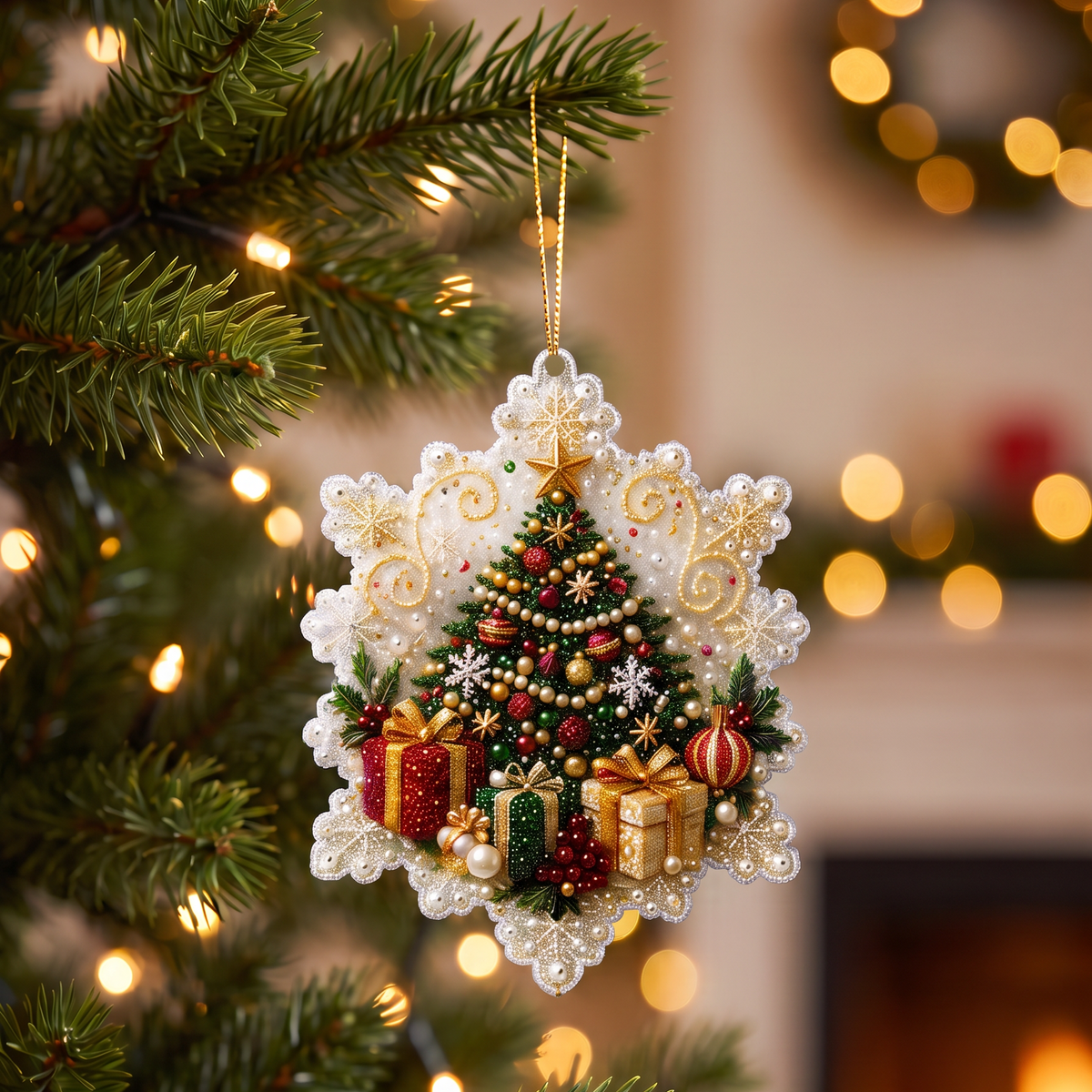 6-Piece DIY Diamond Painting Set for Christmas Ornaments & Decor