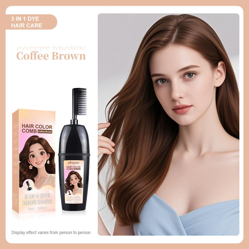 Plant-Based Hair Dye with Built-In Comb