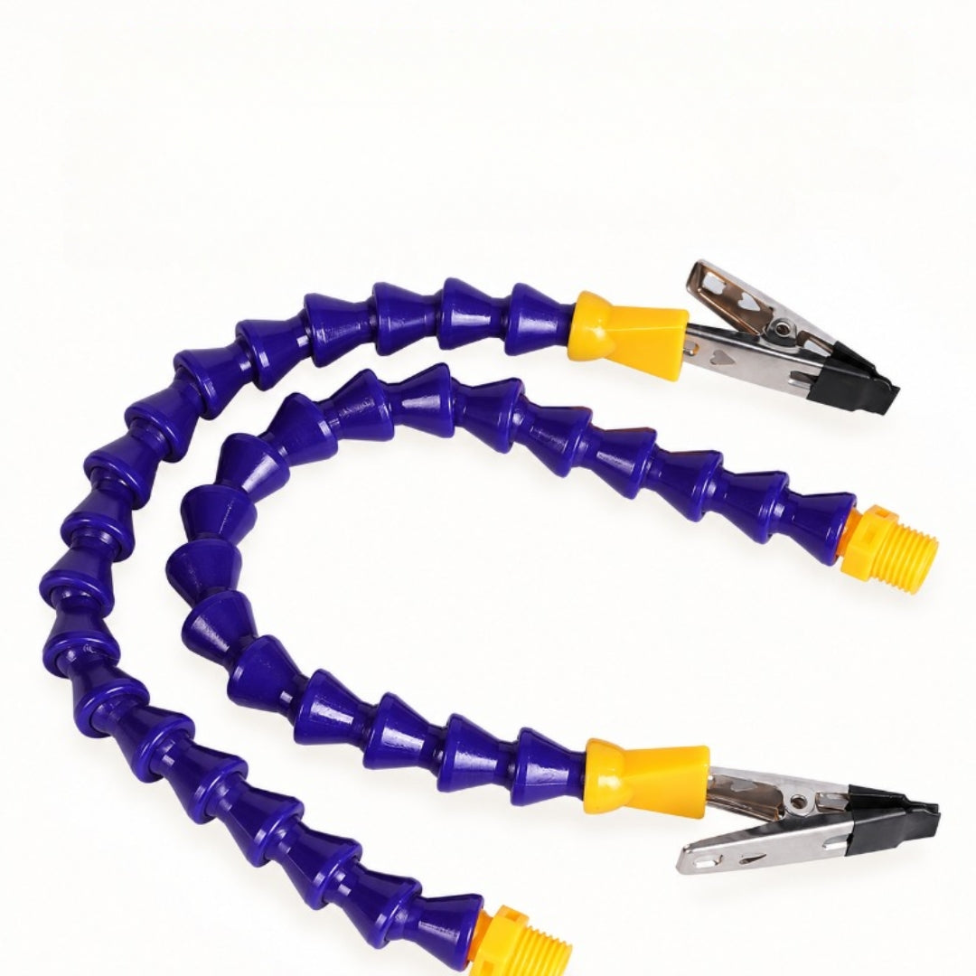 Soldering station with flexible arms