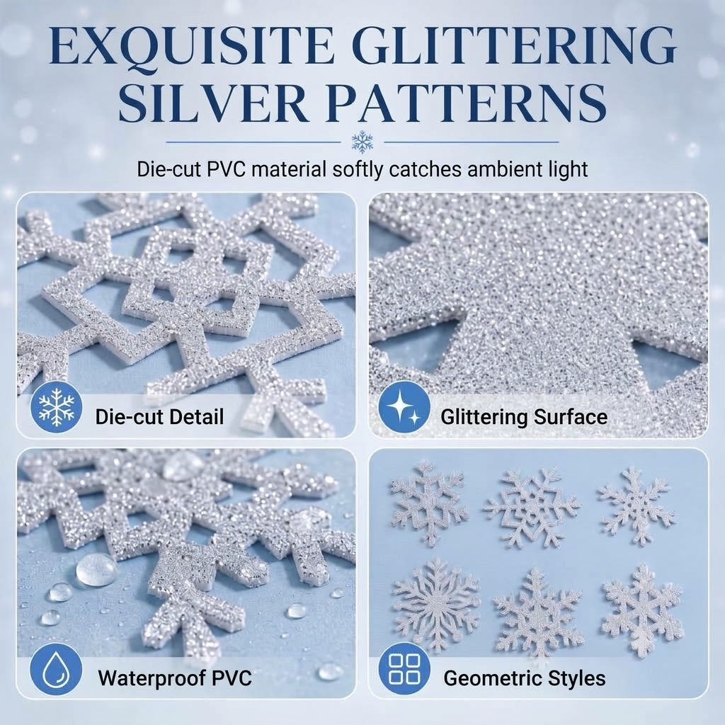 Glow-in-the-Dark Snowflake Wall Stickers