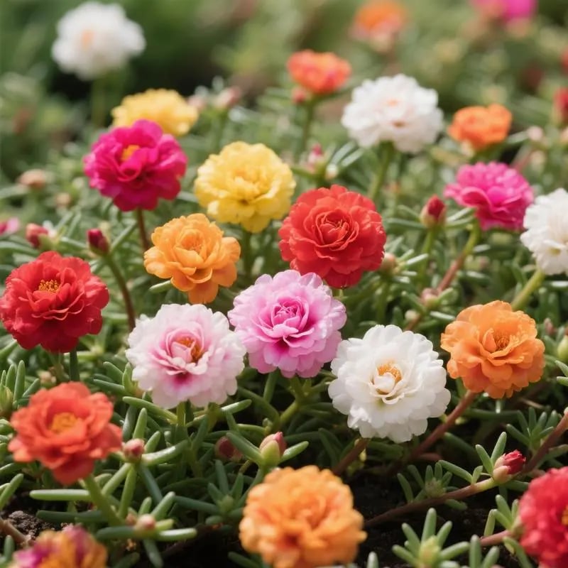 🌸 1000 Moss Rose Seeds Mix – 🌿 Purslane / Sun Roses