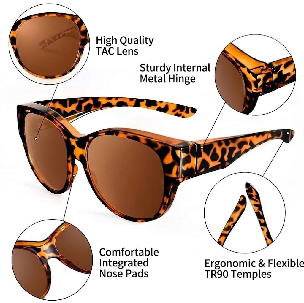 🕶 New Oversized Cat-Eye Sunglasses – Polarized Lenses & UV400 Protection