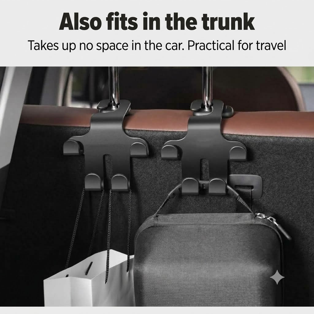 Car Headrest Hooks (2-Pack)