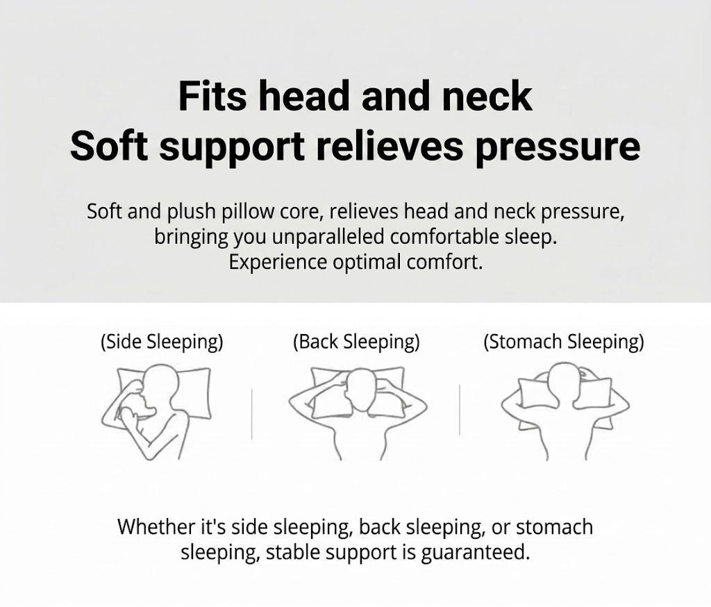 Ergonomic Neck Pillow – Breathable, Soft & with 3D Stitching Technology (1 Piece)