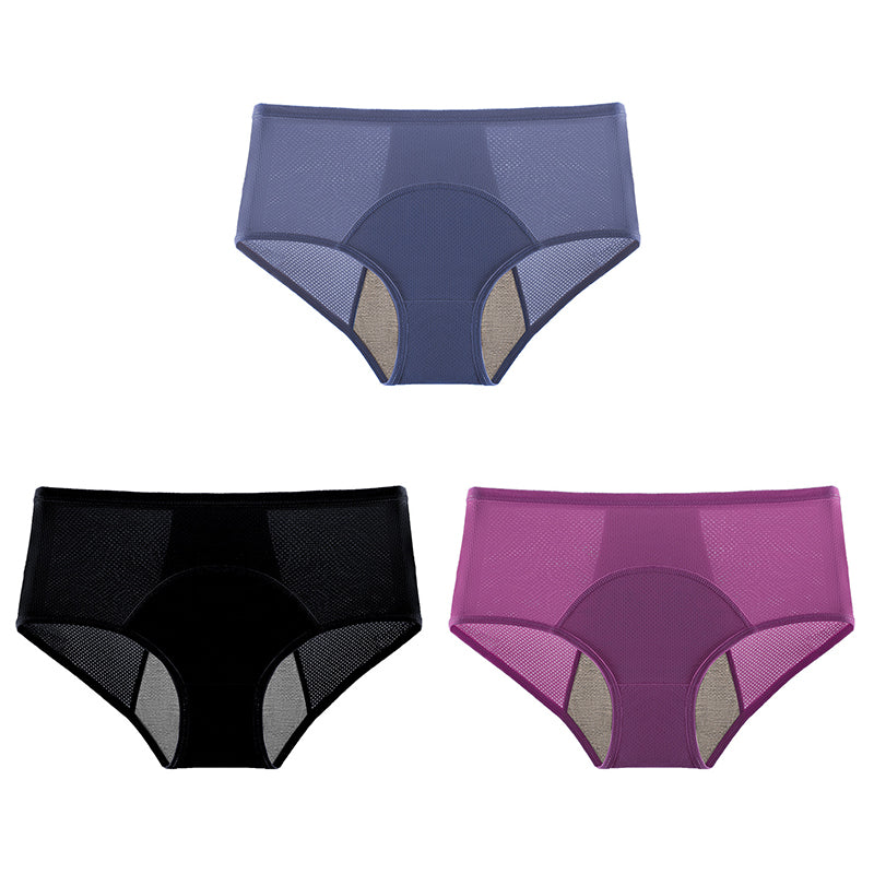 High-Waisted Leakproof Period Underwear with Front and Back Protection – Effective Side-Leakage Prevention