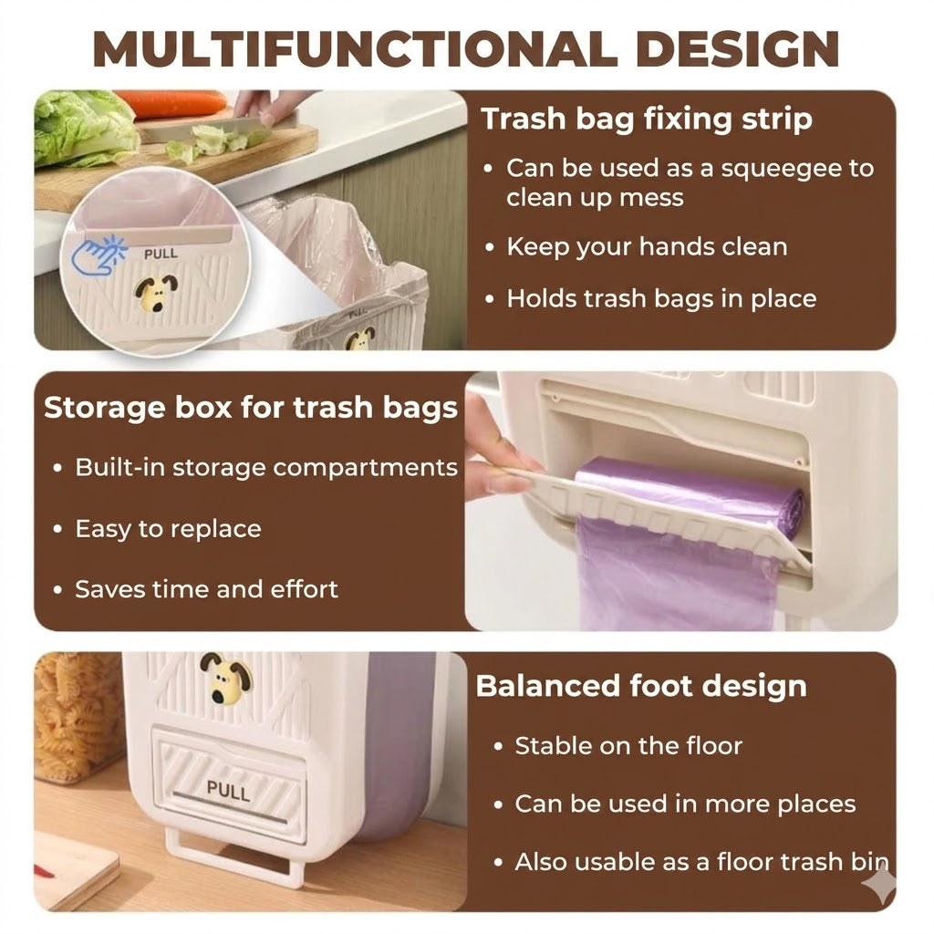 Space-Saving Collapsible Trash Can