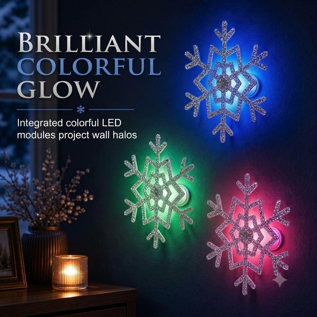 Glow-in-the-Dark Snowflake Wall Stickers