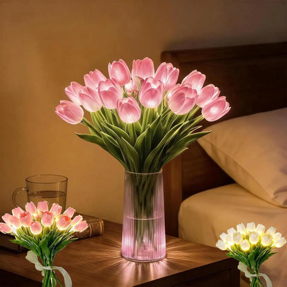 Romantic LED Tulip Lamp - Ambient Night Light - Artificial Flowers with Light - Decoration