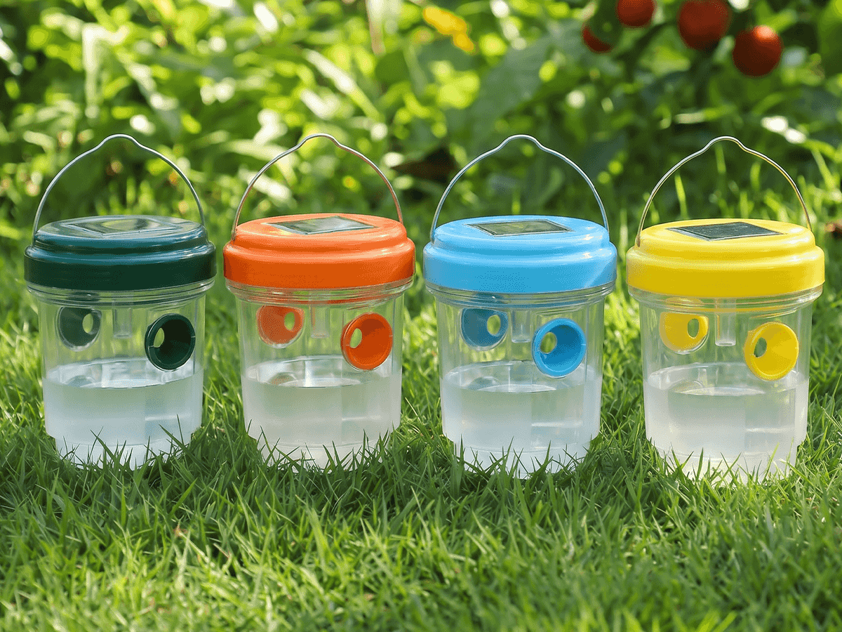 Solar Hanging Wasp Trap & Fly Catcher