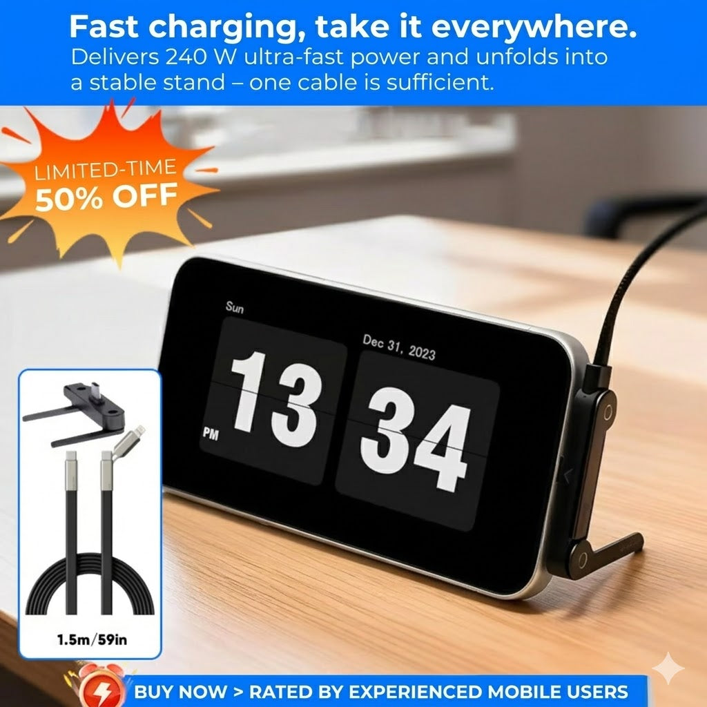 Ultra-Powerful 240W USB-C Cable - 360° Rotating Head