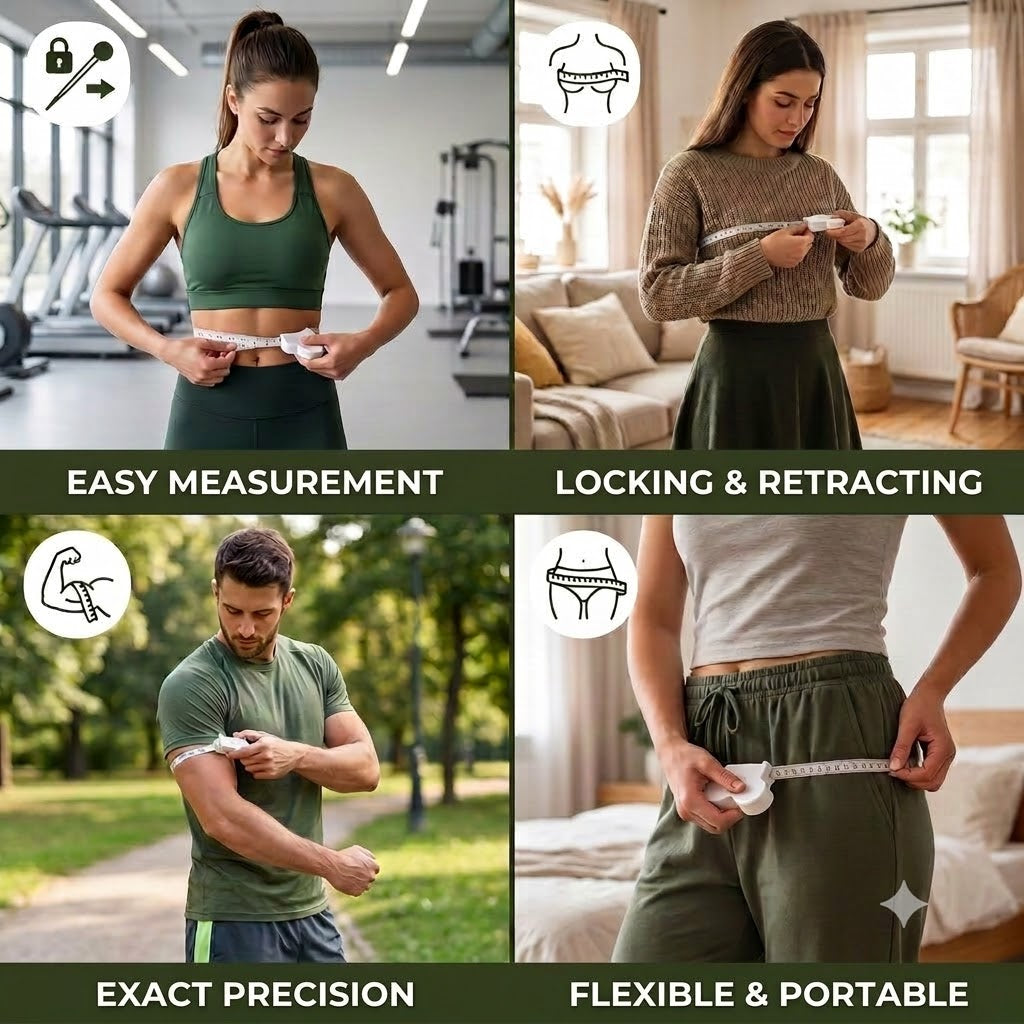 Automatic Retractable 3D Body Measuring Tape – For Precise Measurement of Waist, Hips, Bust, and Arms
