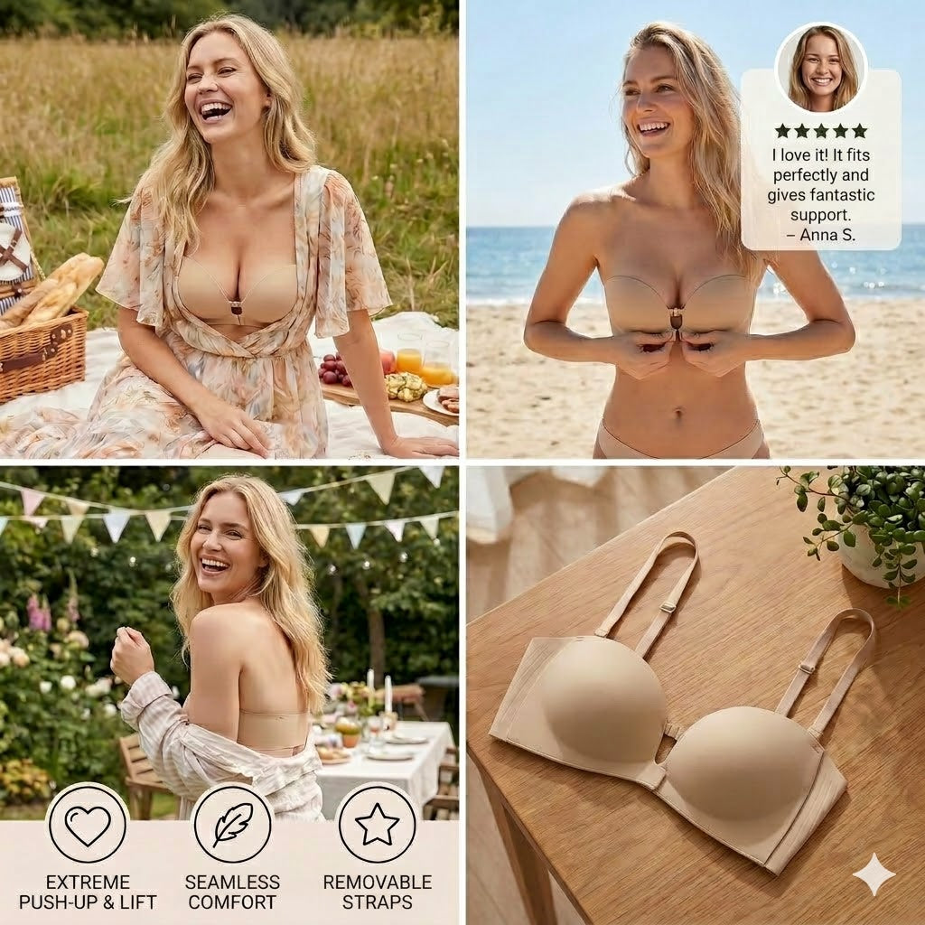 Push-Up Bra with Front Closure